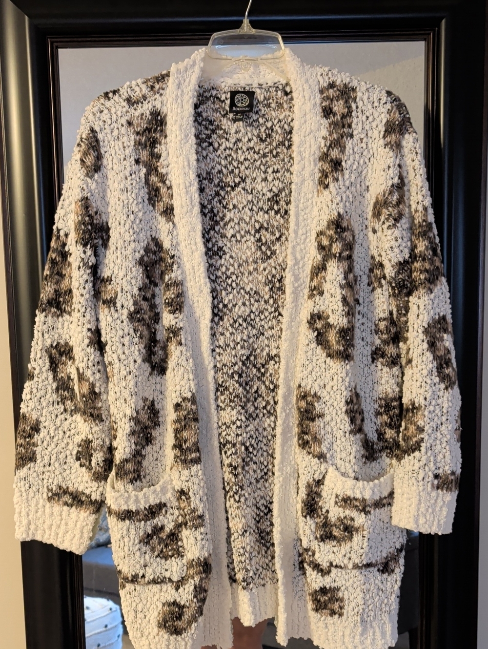 Bobeau Animal Print Cardigan